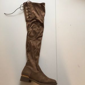 Camel suede over-the-knee boot! Brand new!!